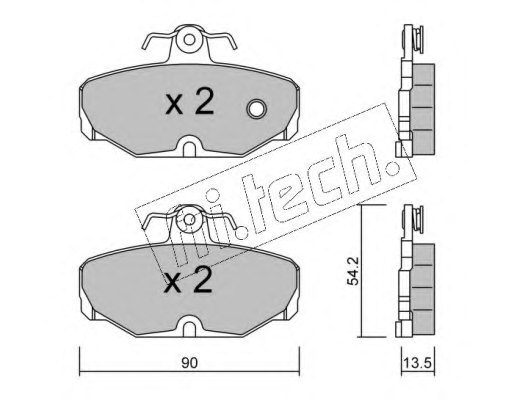fri.tech. 097.0 Brake Pad Set, disc brake